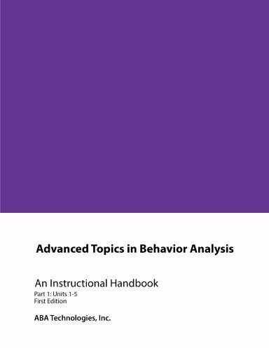 EHP5018/BEH5018 Advanced Topics in Behavior Analysis Part 1 Cover
